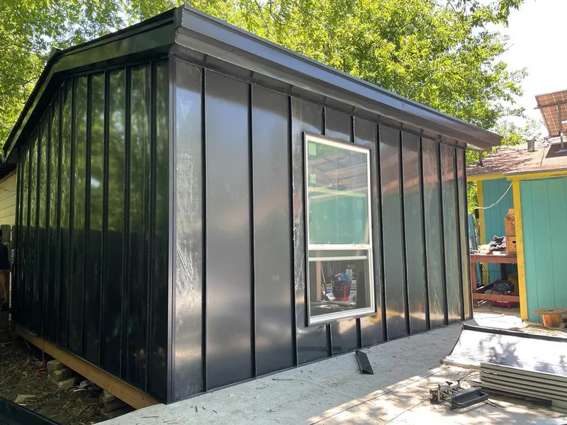 Black standing seam metal wall panels for Metal Roof Installation in Kalifornsky